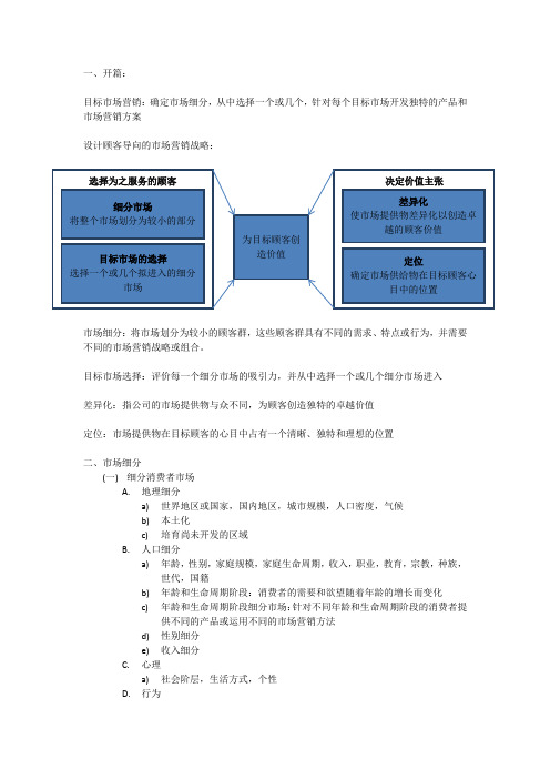 市场营销原理第七章--顾客导向的市场营销战略：为目标顾客创造价值资料讲解