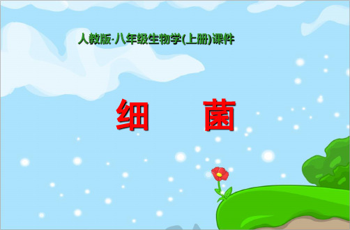 新人教版初二八年级生物上册新人教版初二八年级生物上册5精品中学ppt课件.4.2细菌--修改后的..