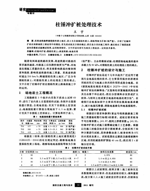 柱锤冲扩桩处理技术