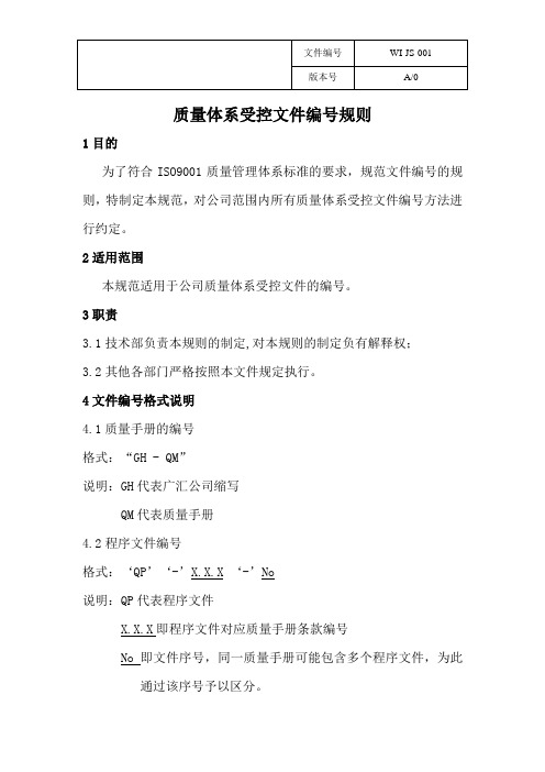 文件编号规则
