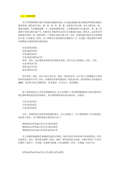 三原色讲解,色彩讲解,Photoshop 滤镜讲解