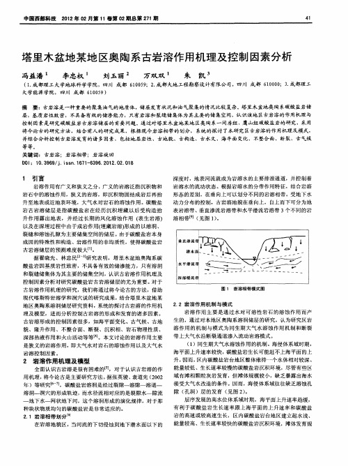 塔里木盆地某地区奥陶系古岩溶作用机理及控制因素分析