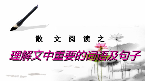 高中语文散文复习  理解词语及句子