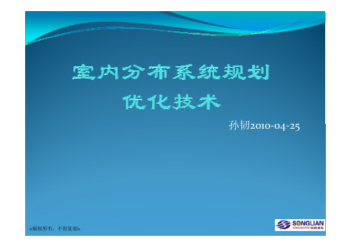 4 室内分布系统规划优化技术20100425