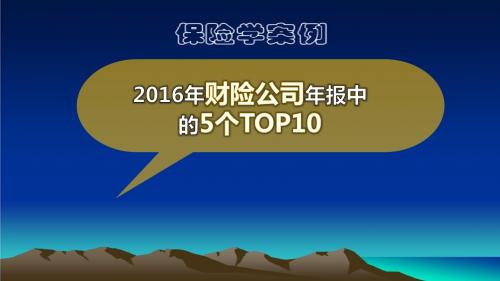 2016年财险公司年报中的5个TOP十8页