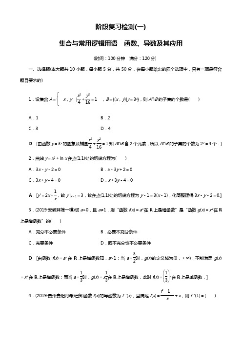 2020年高考数学一轮复习强化训练题汇总1(含解析)