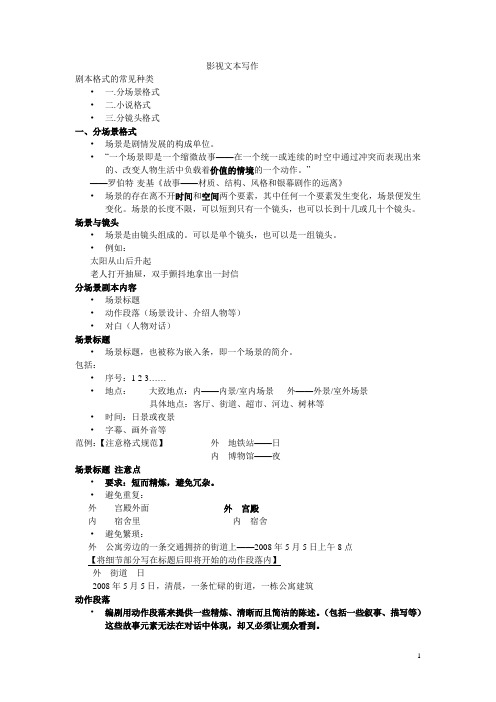 影视文本写作