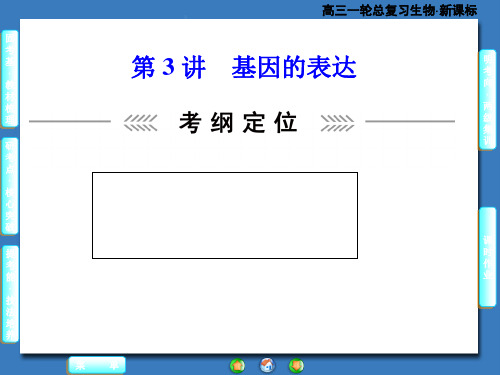 2019课堂新坐标-高考生物大一轮复习配套课件：必修2-第2单元-第3讲基因的表达