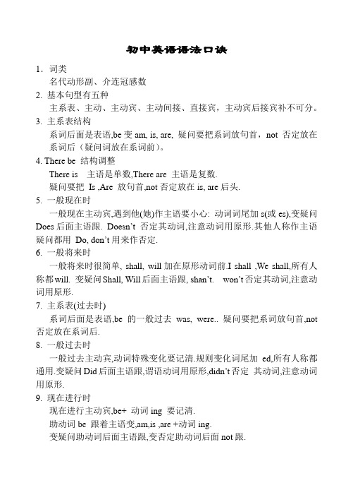 初最新初中英语语法讲义