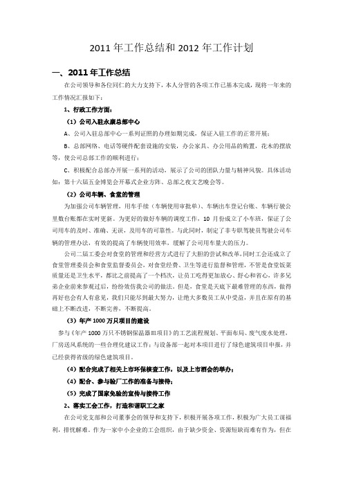 工作总结2011