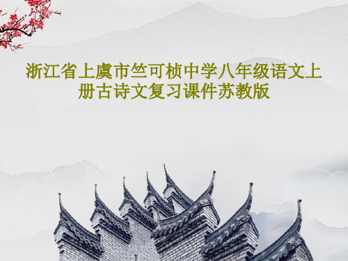 浙江省上虞市竺可桢中学八年级语文上册古诗文复习课件苏教版PPT40页