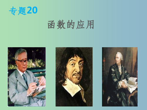 2019版高三数学 专题20 函数的应用课件 理