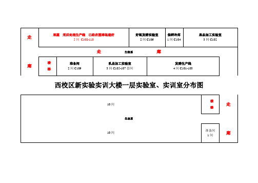 西校区综合大楼 实验室、实训室分布图