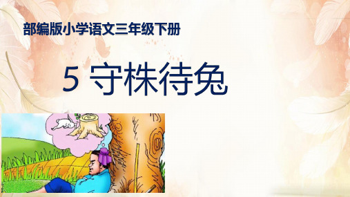 三年级下册语文课件- 5 守株待兔 -人教部编版(共25张PPT)