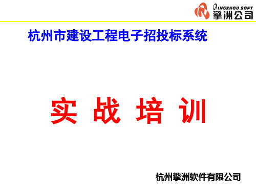 杭州电子招投标培训修改