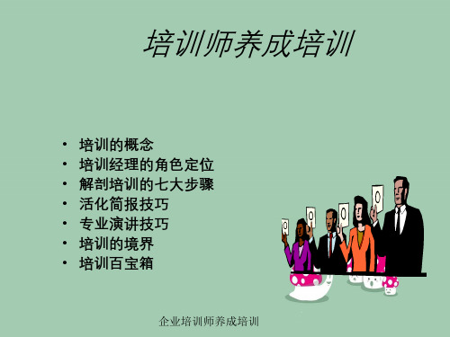 企业培训师养成培训