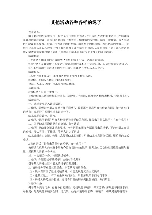 其他活动各种各样的绳子