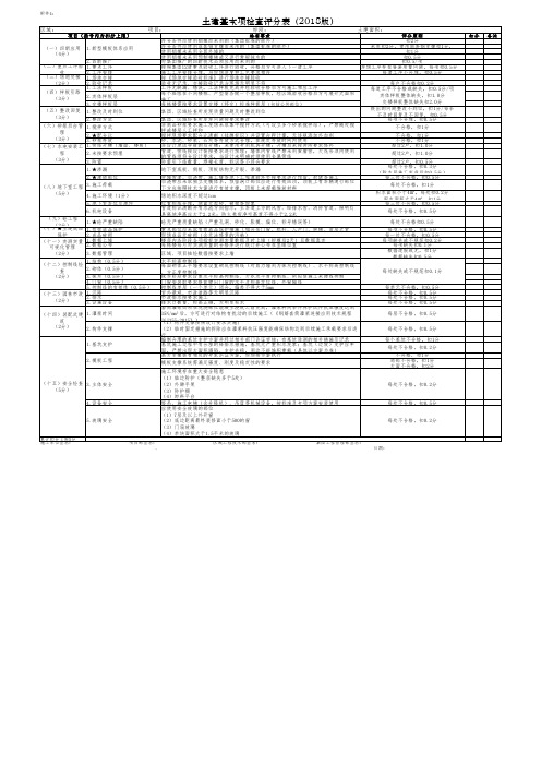 土建基本项检查表(2018版)