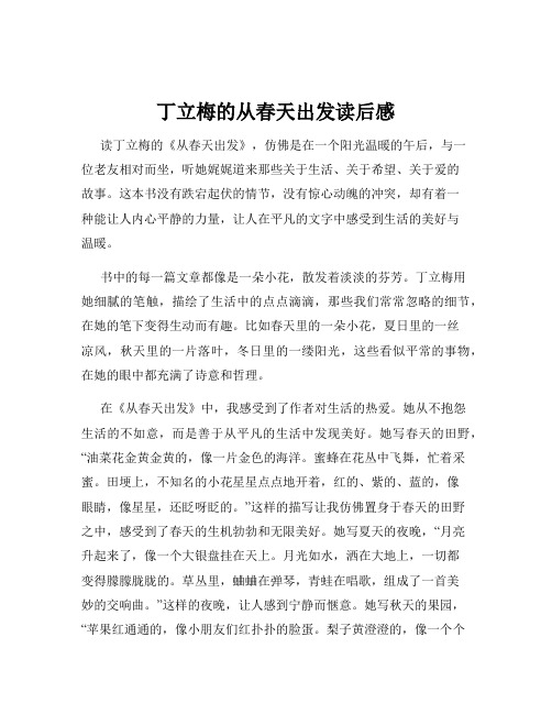 丁立梅的从春天出发读后感