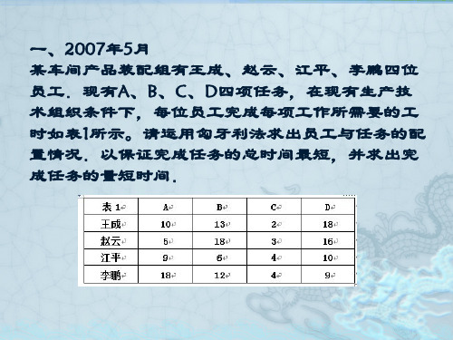 人力资源管理师三级历年计算题汇总2007.5-2017.05