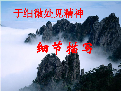 记叙文写作-细节描写PPT课件