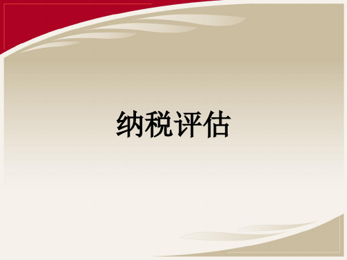 纳税评估课件