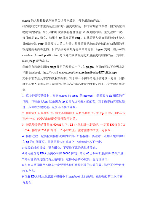 qiagen大量抽提质粒