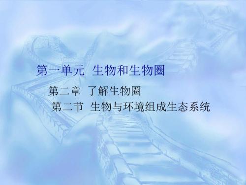 第一单元-第二章-第二节-生物与环境组成生态系统4