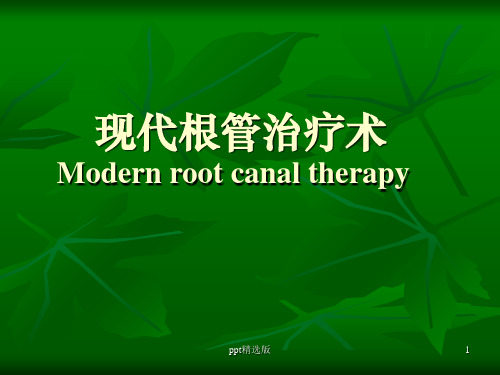 现代根管治疗术ppt课件