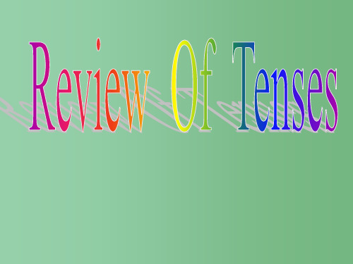八年级英语上册《Review Of Tenses》课件 外研版