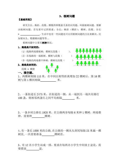 3植树问题