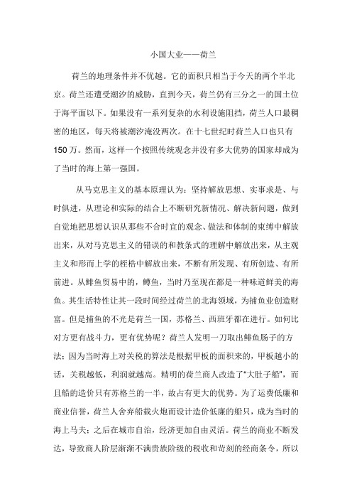 小国大业荷兰