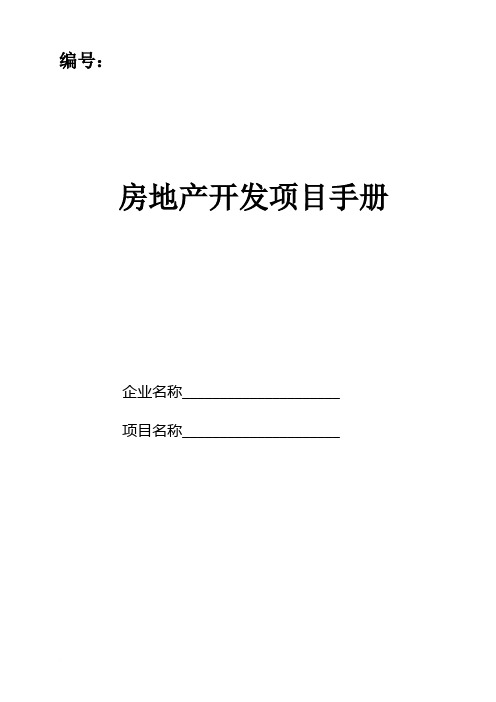 开封市房地产开发项目手册(终章)
