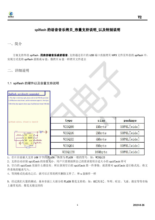 KT1025A外挂spiflash的语音音乐拷贝_容量支持说明_以及使用说明_V2