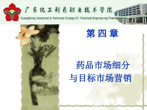 【5A版】药品市场细分与目标市场营销