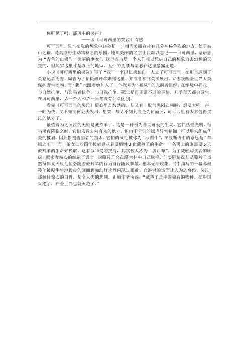 你听见了吗,那风中的哭声？