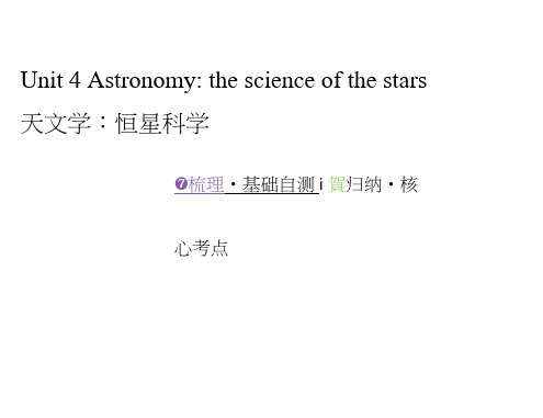 高三人教英语(浙江专)总复习课件：必修3Unit4Astronomy