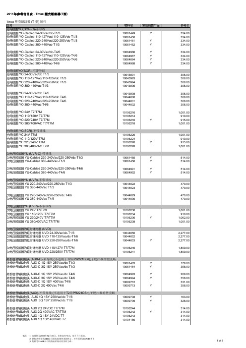 2011PL-Ch2  断路器 T 系列0.66折_MCCB-Tmax