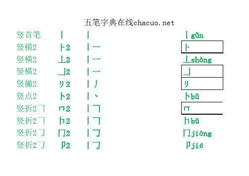 汉字笔顺2