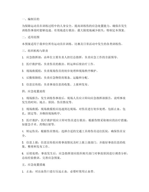 训练伤的应急处置预案