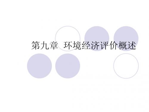 第九章环境经济评价概述