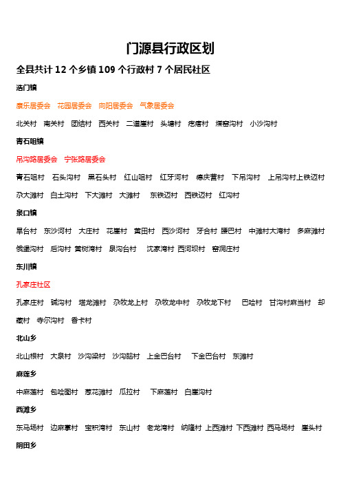 青海省门源县行政区划