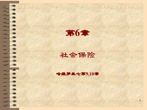 公共经济学第6章社会保险PPT课件