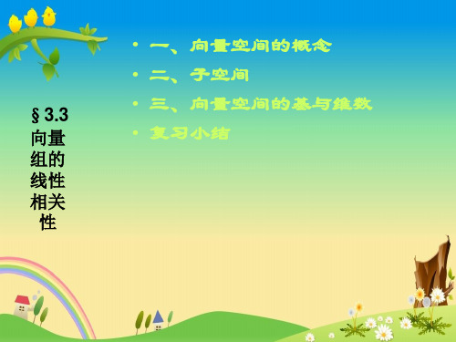 《线性代数》精品课件：3-5-向量空间