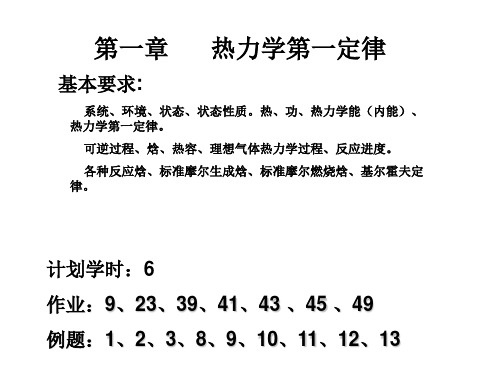物理化学 第一章解读