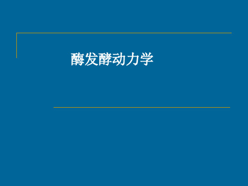 酶发酵动力学