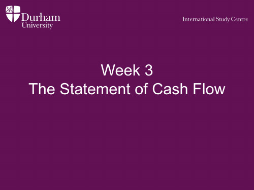 Week 3  Statement of Cash Flow