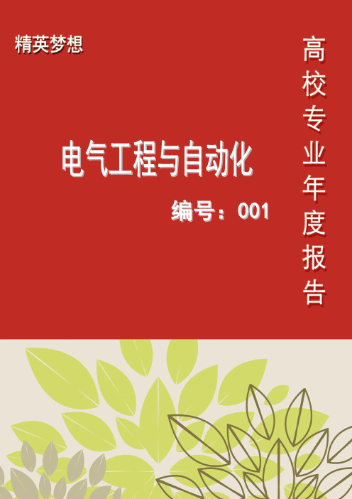 《高校专业年度报告》电气工程与自动化图片版