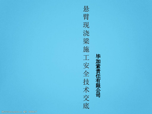 悬臂现浇梁施工安全技术交底PPT