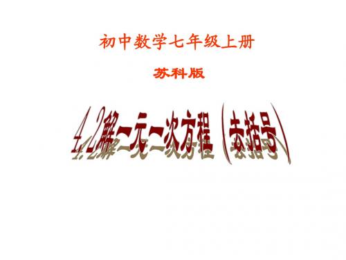 4.2解一元一次方程3